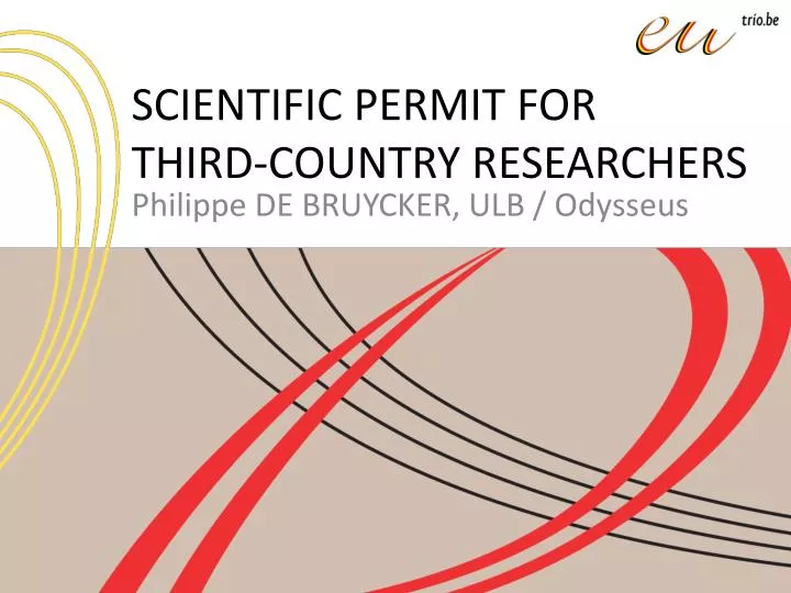 scientific permit for third country researchers