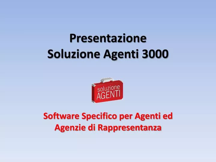 presentazione soluzione agenti 3000