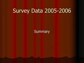 Survey Data 2005-2006