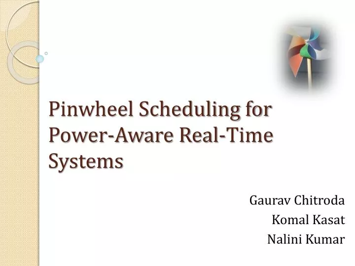 pinwheel scheduling for power aware real time systems