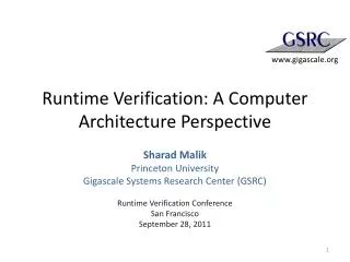 Runtime Verification: A Computer Architecture Perspective