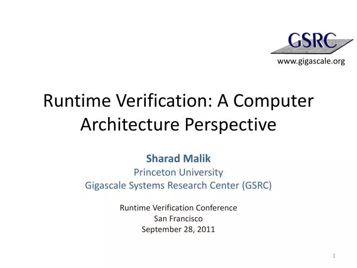 runtime verification a computer architecture perspective