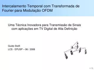 intercalamento temporal com transformada de fourier para modula o ofdm