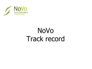 novo track record