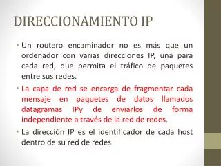 direccionamiento ip