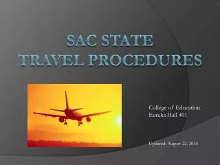 Sac State Travel Procedures