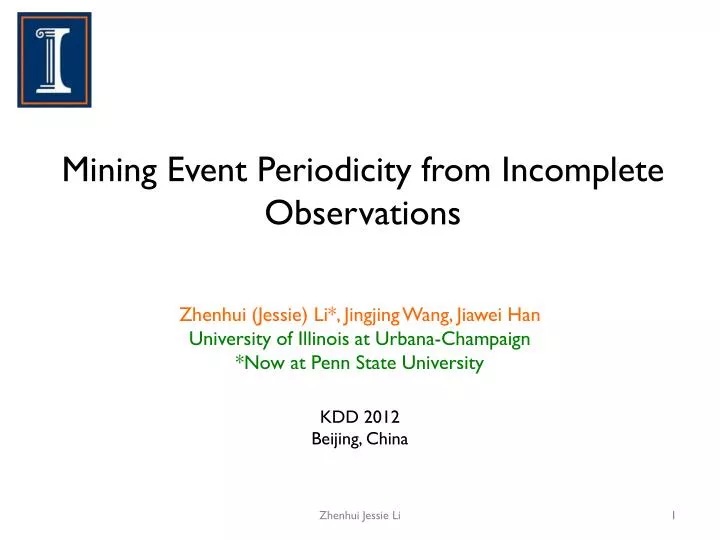 mining event periodicity from incomplete observations