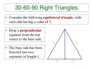 30-60-90 Right Triangles