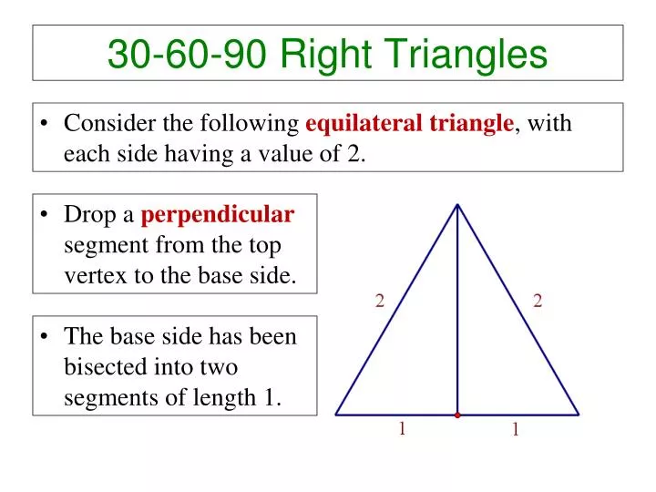 30 60 90 right triangles