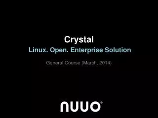 Crystal Linux. Open. Enterprise Solution