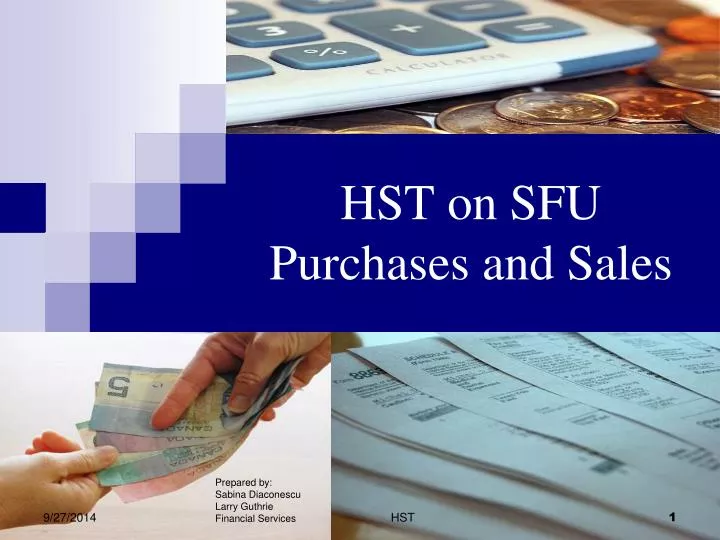 hst on sfu purchases and sales