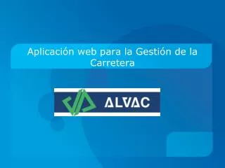 aplicaci n web para la gesti n de la carretera