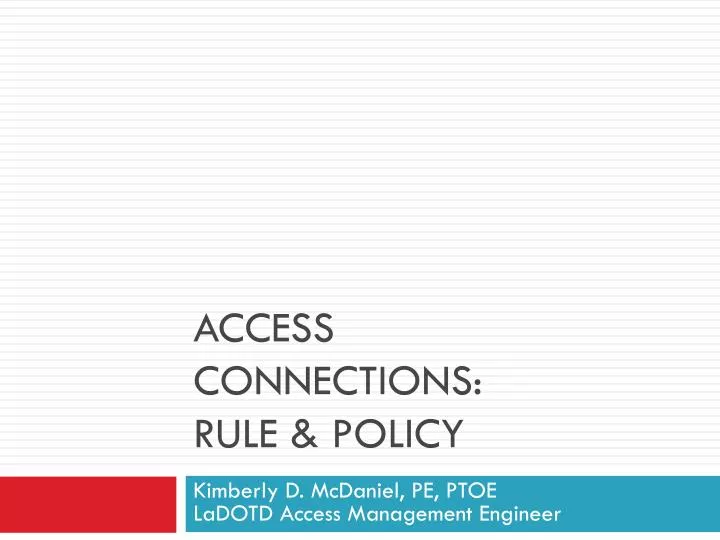 access connections rule policy