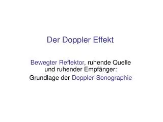 der doppler effekt