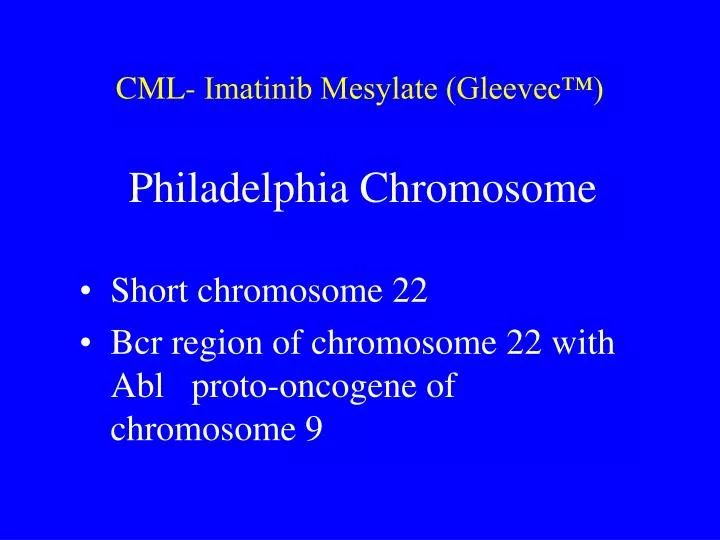 cml imatinib mesylate gleevec