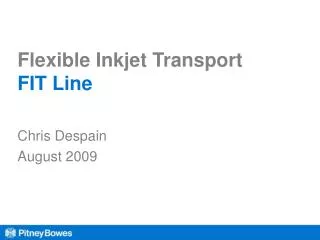 Flexible Inkjet Transport FIT Line