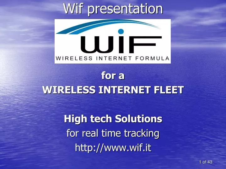 wif presentation