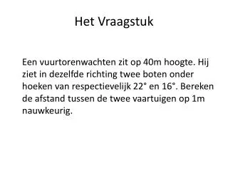 het vraagstuk