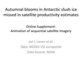 Autumnal blooms in Antarctic slush ice missed in satellite productivity estimates