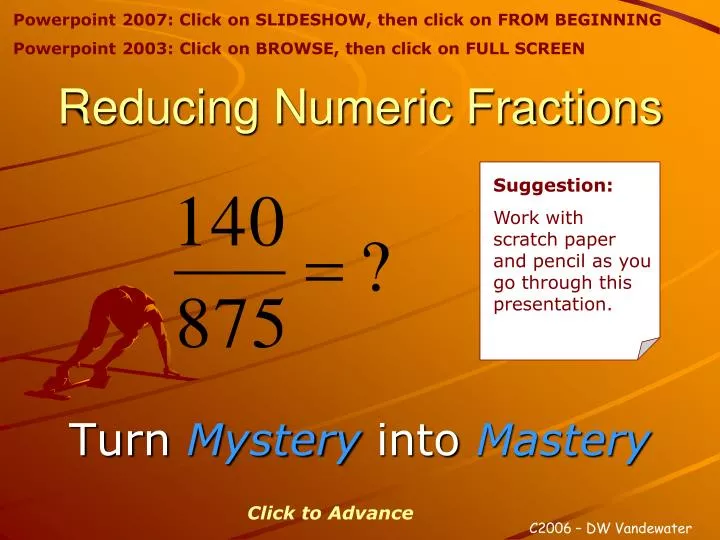reducing numeric fractions