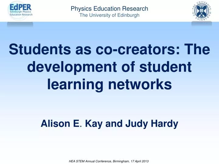 students as co creators the development of student learning networks