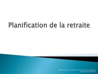 planification de la retraite