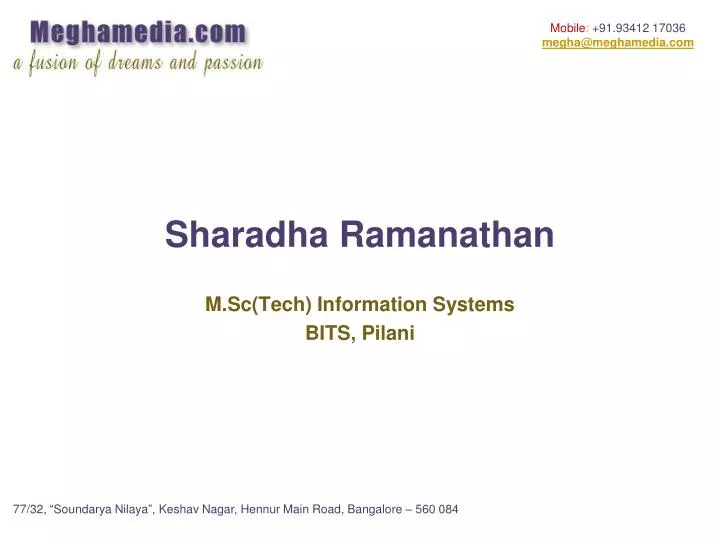 sharadha ramanathan