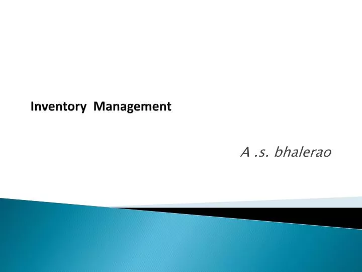 inventory management