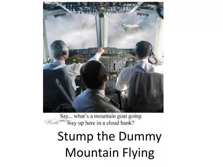 stump the dummy mountain flying