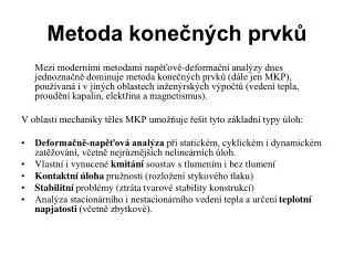 metoda kone n ch prvk