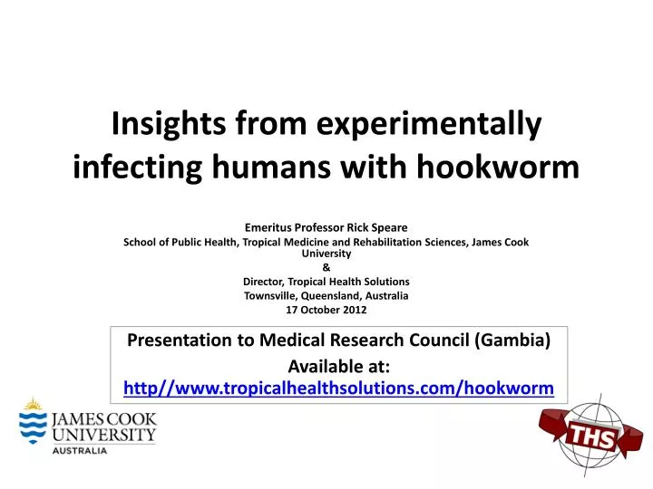 insights from experimentally infecting humans with hookworm