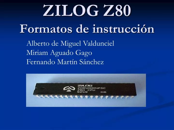 zilog z80 formatos de instrucci n