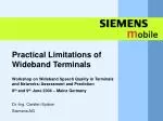 Practical Limitations of Wideband Terminals - slide 1