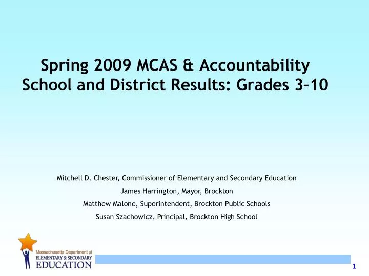 spring 2009 mcas accountability school and district results grades 3 10