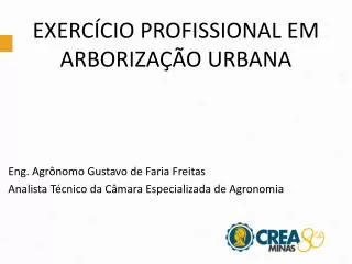 exerc cio profissional em arboriza o urbana