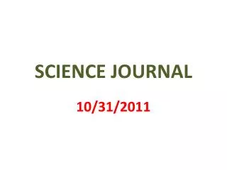 science journal