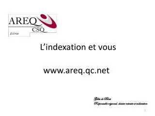 l indexation et vous