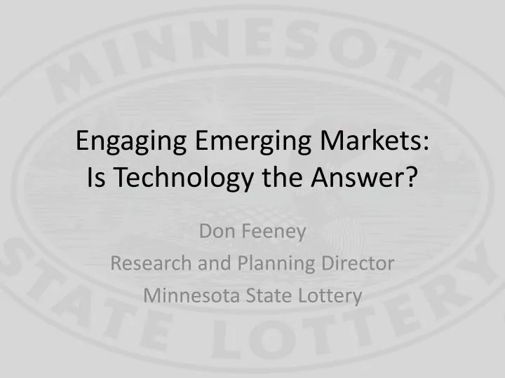 engaging emerging markets is technology the answer
