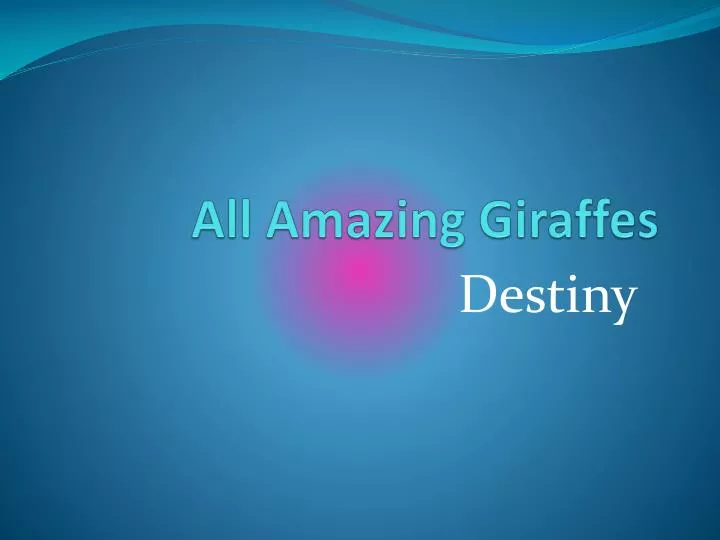 all amazing giraffes