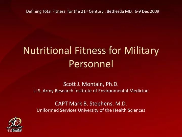 nutritional fitness for military personnel