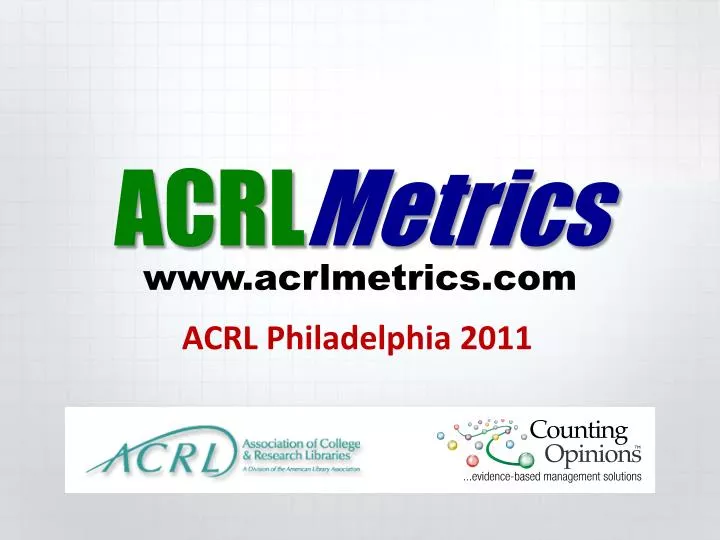 acrl metrics