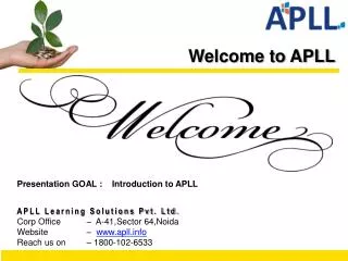 Welcome to APLL