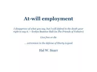 At-will employment