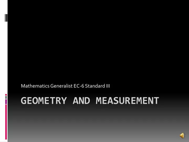 mathematics generalist ec 6 standard iii