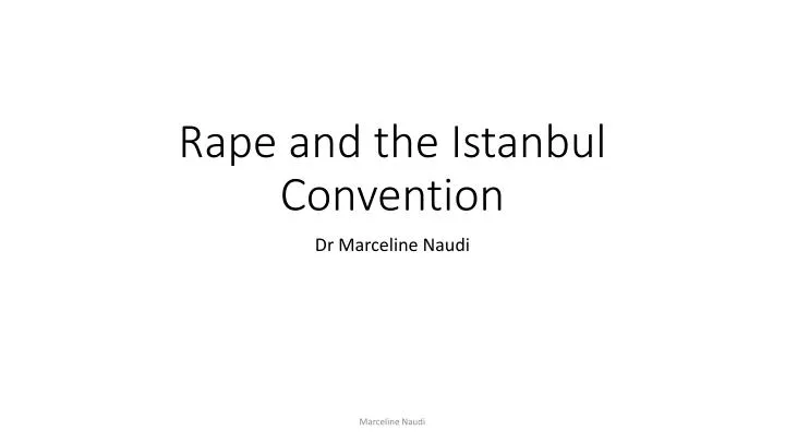 rape and the istanbul convention