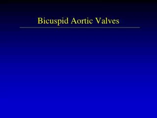 Bicuspid Aortic Valves
