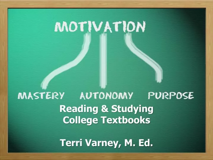 reading studying college textbooks terri varney m ed