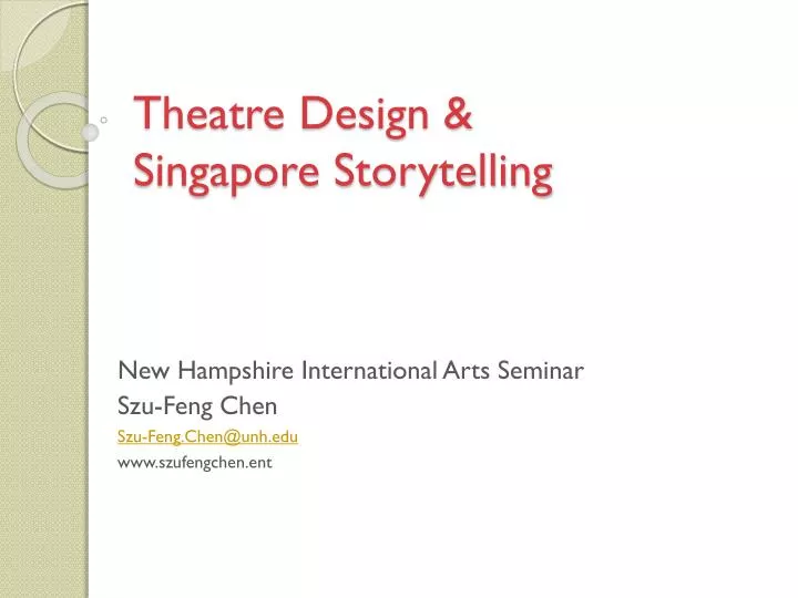 theatre design singapore storytelling