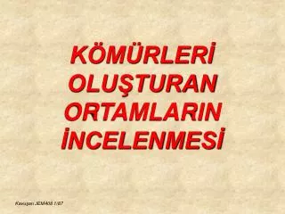 k m rler olu turan ortamlarin ncelenmes