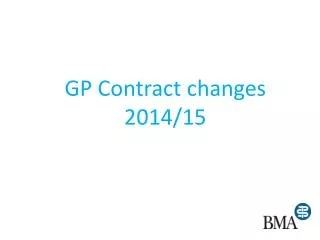 GP Contract changes 2014/15